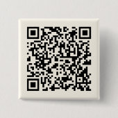 QRコードの即時作成 | 編集可能オフ白 缶バッジ (正面)