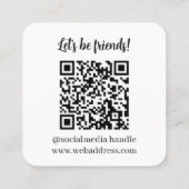 QRコードの名刺を接続する スクエア名刺 (裏面)