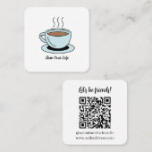 QRコードの名刺を接続する スクエア名刺 (正面/裏面)