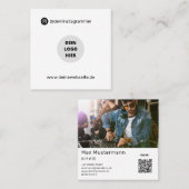 QRコードの変動 –  スクエア名刺 (正面/裏面)