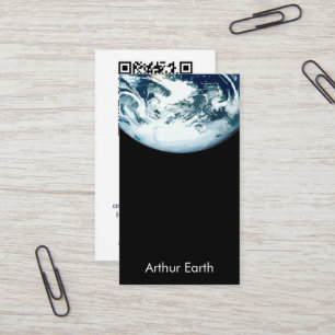 QRコードの宇宙からの地球 名刺