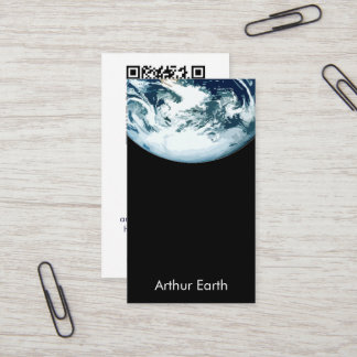 QRコードの宇宙からの地球 名刺