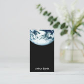QRコードの宇宙からの地球 名刺 (スタンド正面)