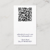 QRコードの宇宙からの地球 名刺 (裏面)