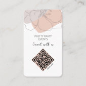 QRコードの接続についてミニマル 名刺 (正面)