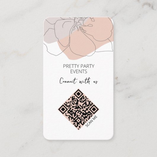 QRコードの接続についてミニマル 名刺 (正面)