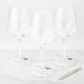 QRコードの文字カスタムとカラーワイングラスラベル ワイングラスタグ (セット)