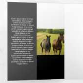 Qrコードの新しいグレーの黒いトーンの二乗 三つ折りカード (内部最初)