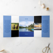 Qrコードの新しいブルートーン二乗 三つ折りカード (内部)