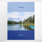 Qrコードの新しいブルートーン二乗 三つ折りカード (内部中)