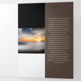 Qrコードの新しい茶色のトーン二乗 三つ折りカード