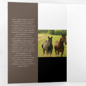 Qrコードの新しい茶色のトーン二乗 三つ折りカード (内部最初)