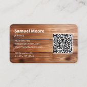 QRコードの木工によるジョイナリー 名刺 (正面)