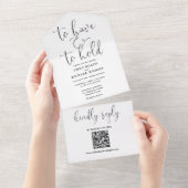 QRコードの白黒を保持する必要があ結婚る オールインワン招待状 (貼ってはがせる)