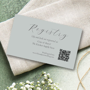 QRコードの結婚ギフト登録格納装置カード