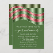 QRコードの結婚ブライダルシャワーグリーンバラミント (正面/裏面)