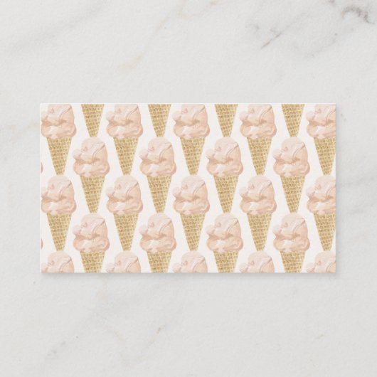 QRコードの結婚レジストリアイスクリームブライダルシャワー エンクロージャーカード (裏面)