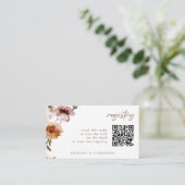 QRコードの結婚レジストリカードテラコッタフローラ エンクロージャーカード (スタンド正面)