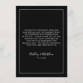 QRコードの結婚共有キャプチャラブゲストの写真 エンクロージャーカード (裏面)