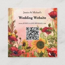 🌻QRコードの結婚式サイト エンクロージャーカード