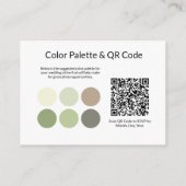 QRコードの結婚装Sageエンクロージャカード エンクロージャーカード (裏面)