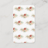 QRコードの結婚詳細ボホ金ゴールドの葉 エンクロージャーカード (裏面)