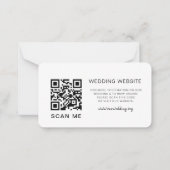 QRコードの結婚Webサイトの写真エンクロージャ ノートカード (正面)