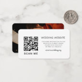QRコードの結婚Webサイトの写真エンクロージャ ノートカード (正面/裏面インサイチュ)