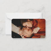 QRコードの結婚Webサイトの写真エンクロージャ ノートカード (裏面)