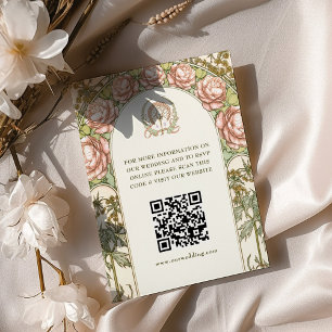 QRコードの結婚Webサイト情報アールヌーボーエンクロージャ エンクロージャーカード