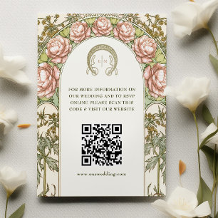 QRコードの結婚Webサイト情報アールヌーボーエンクロージャ エンクロージャーカード