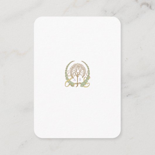 QRコードの結婚Webサイト情報アールヌーボーエンクロージャ エンクロージャーカード (裏面)