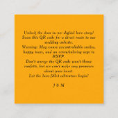 🌻QRコードの結婚Webサイト エンクロージャーカード (裏面)