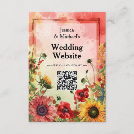🌻QRコードの結婚Webサイト エンクロージャーカード
