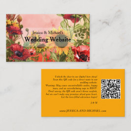 🌻QRコードの結婚Webサイト 名刺