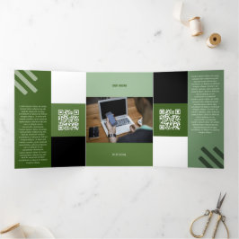 Qrコードの緑の四角形の種類 三つ折りカード