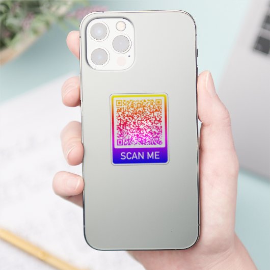 QRコードの色をカスタマイズできるステッカー シール (スマートフォン)