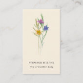 QRコードの野の花プロフェッショナル名刺 名刺 (正面)