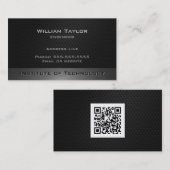 QRコードの金属優雅 名刺 (正面/裏面)