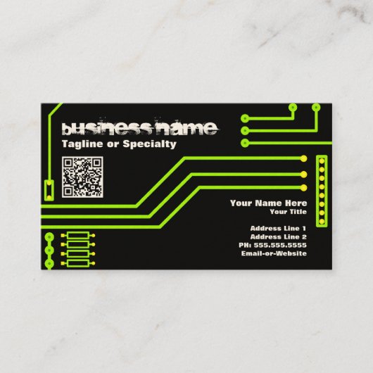 qrコードのCPU v.3 名刺 (正面)