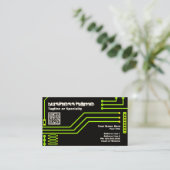 qrコードのCPU v.3 名刺 (スタンド正面)