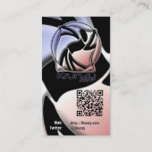 QRコードのKrunzy.comそして死のヤギの名刺 名刺 (裏面)