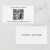 QRコードのRSVPを追加結婚する エンクロージャーカード (正面/裏面)