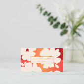 QRコードはっきりしたフローラ名刺の赤オレンジ 名刺 (スタンド正面)