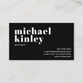 QRコードはっきりしたミニマモダンリストプロフェッショナルブラック 名刺 (正面)