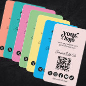 QRコードはUsソーシャルメディアと接続クール垂直 名刺