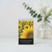 QRコードひまわりフォトデザイナーモダンフローラ 名刺 (スタンド正面)