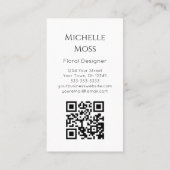 QRコードひまわりフォトデザイナーモダンフローラ 名刺 (裏面)