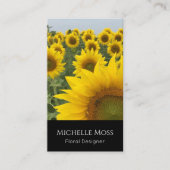 QRコードひまわりフォトデザイナーモダンフローラ 名刺 (正面)