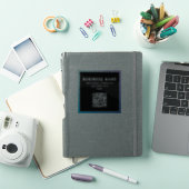 QRコードまたはロゴのアップロード |トランスペラント&ブラック シール (iPadカバー)